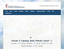 Tablet Screenshot of evansburgumc.com